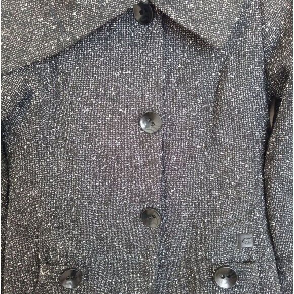 Fox Racing Tweed Textured Pea Coat Grey XS - Picture 4 of 11